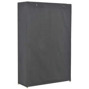 vidaXL Armoire à 3 niveaux Gris 110 x 40 x 170 cm Tissu