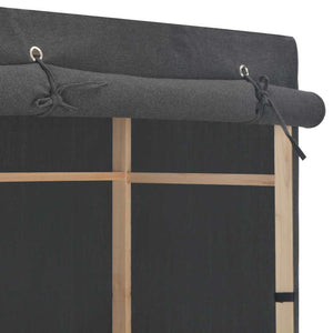 vidaXL Armoire à 3 niveaux Gris 110 x 40 x 170 cm Tissu