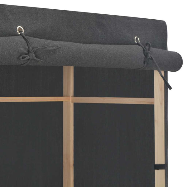 vidaXL Armoire à 3 niveaux Gris 110 x 40 x 170 cm Tissu