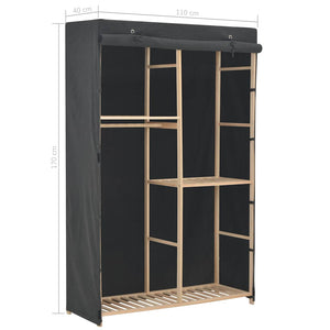 vidaXL Armoire à 3 niveaux Gris 110 x 40 x 170 cm Tissu