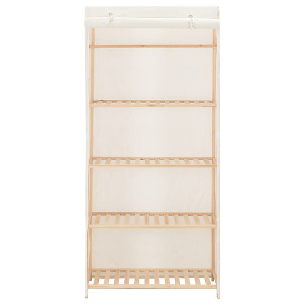 Kleiderschrank Weiß 79 x 40 x 170 cm Stoff