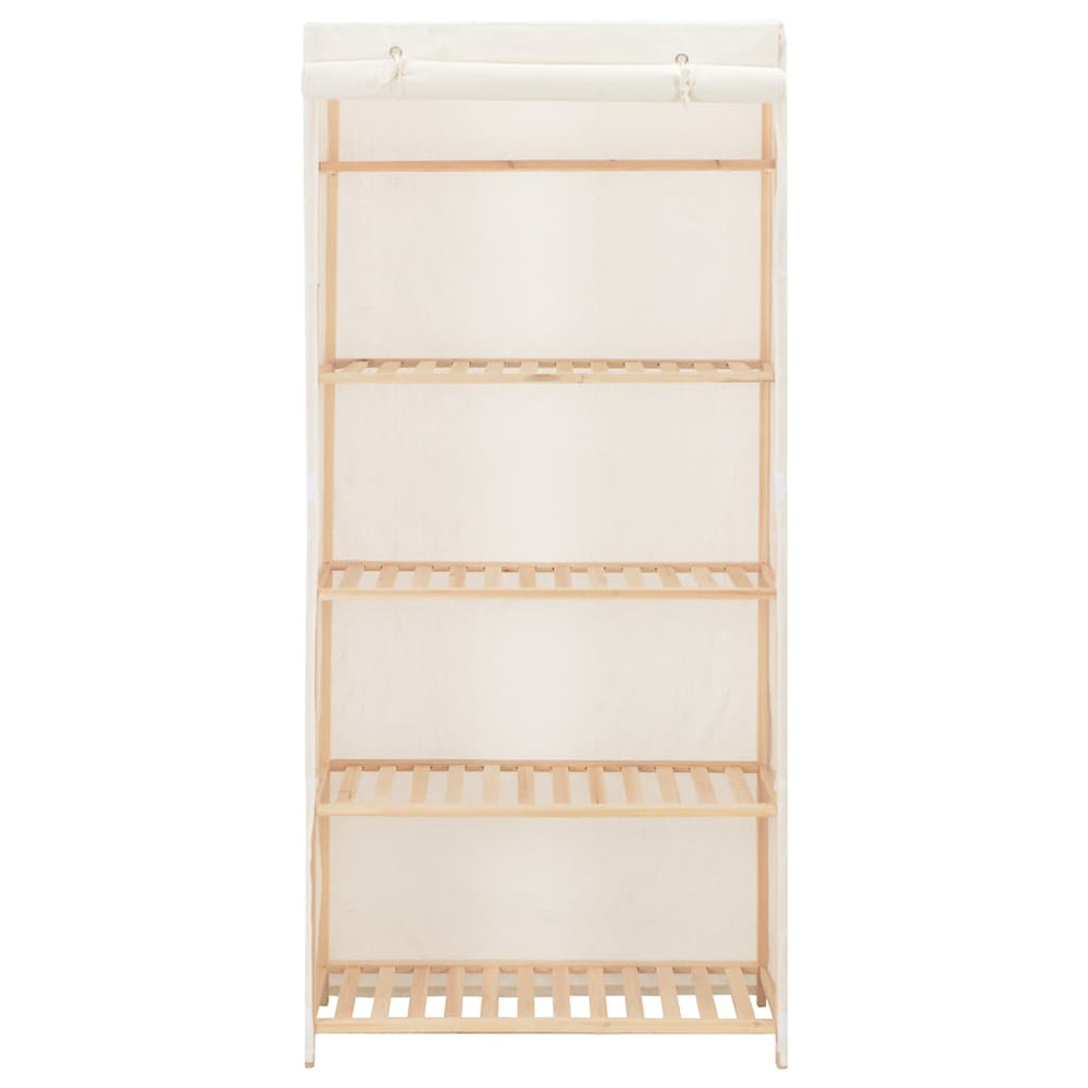 Kleiderschrank Weiß 79 x 40 x 170 cm Stoff