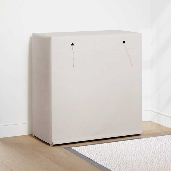 Schuhschrank mit Abdeckung Weiß 79 x 40 x 80 cm Stoff
