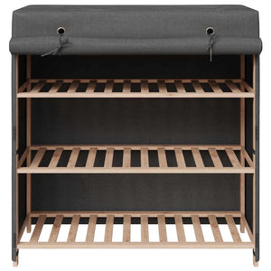 Schuhschrank mit Abdeckung Grau 79 x 40 x 80 cm Stoff