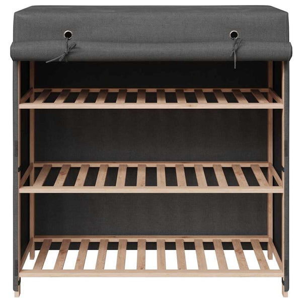 Schuhschrank mit Abdeckung Grau 79 x 40 x 80 cm Stoff