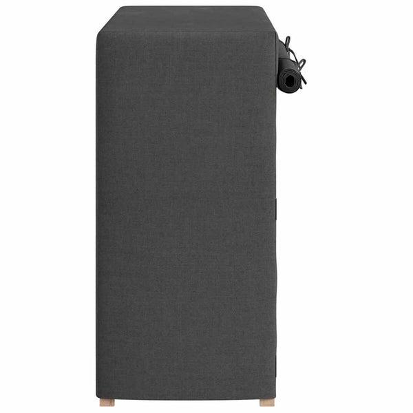 Schuhschrank mit Abdeckung Grau 79 x 40 x 80 cm Stoff