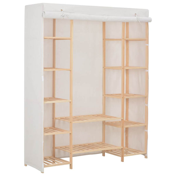 Kleiderschrank Weiß 135 x 40 x 170 cm Stoff
