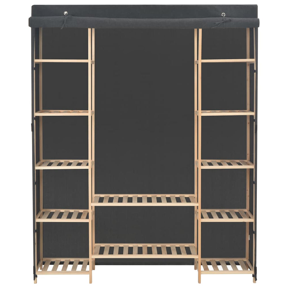 Kleiderschrank Grau 135 x 40 x 170 cm Stoff
