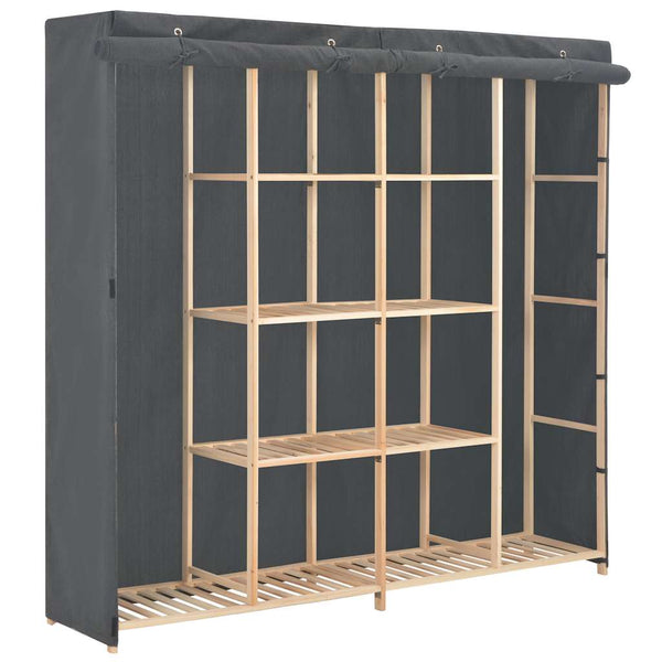 vidaXL Armoire en tissu gris 173 x 40 x 170 cm