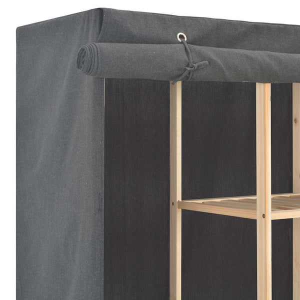 vidaXL Armoire en tissu gris 173 x 40 x 170 cm