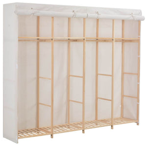 Kleiderschrank Weiß 200 x 40 x 170 cm Stoff