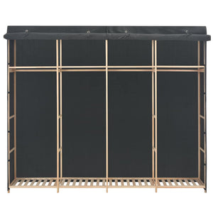 Kleiderschrank Grau 200 x 40 x 170 cm Stoff