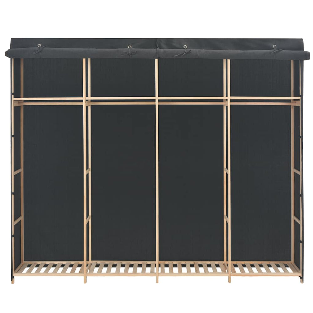 Kleiderschrank Grau 200 x 40 x 170 cm Stoff
