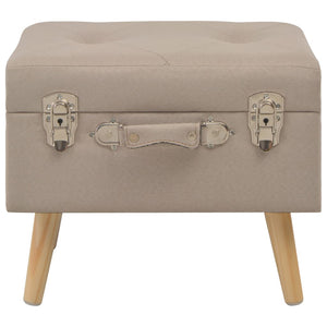 vidaXL Pouf de rangement 40 cm tissu beige