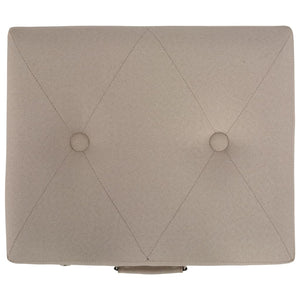 vidaXL Pouf de rangement 40 cm tissu beige