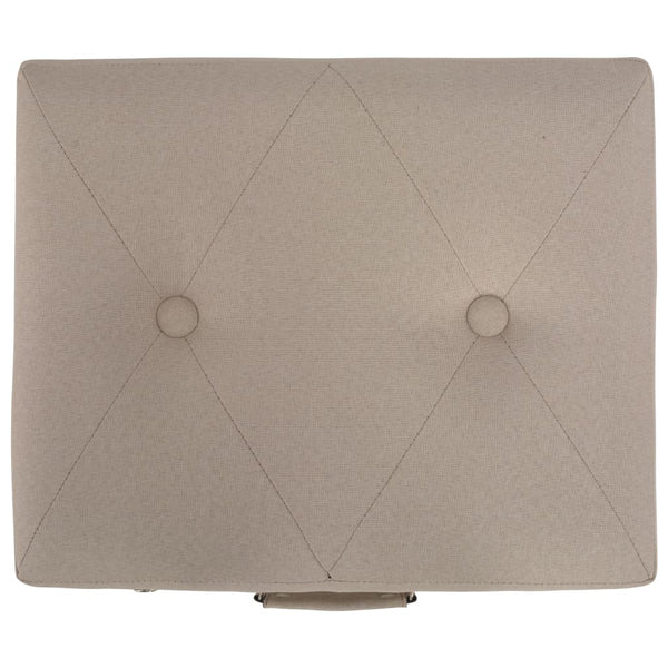 vidaXL Pouf de rangement 40 cm tissu beige