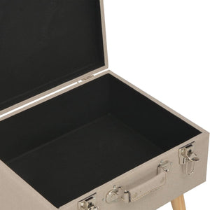 vidaXL Pouf de rangement 40 cm tissu beige