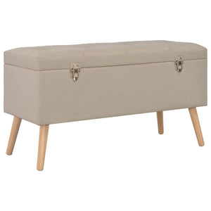 Hocker mit Stauraum 3 Stk. Beige Stoff
