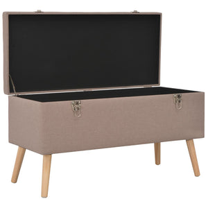 Hocker mit Stauraum 3 Stk. Braun Stoff