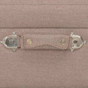 Hocker mit Stauraum 3 Stk. Braun Stoff
