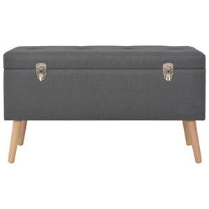 Hocker mit Stauraum 3 Stk. Dunkelgrau Stoff