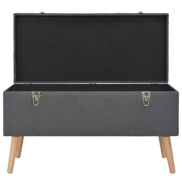 Hocker mit Stauraum 3 Stk. Dunkelgrau Stoff