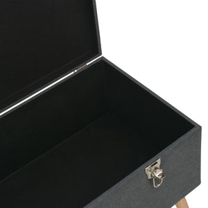 Hocker mit Stauraum 3 Stk. Dunkelgrau Stoff