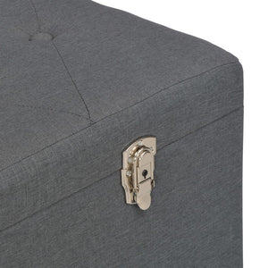 Hocker mit Stauraum 3 Stk. Dunkelgrau Stoff