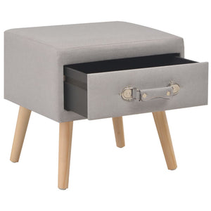 vidaXL Table de chevet grise 40x35x40 cm Tissu