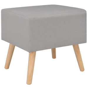 vidaXL Table de chevet grise 40x35x40 cm Tissu