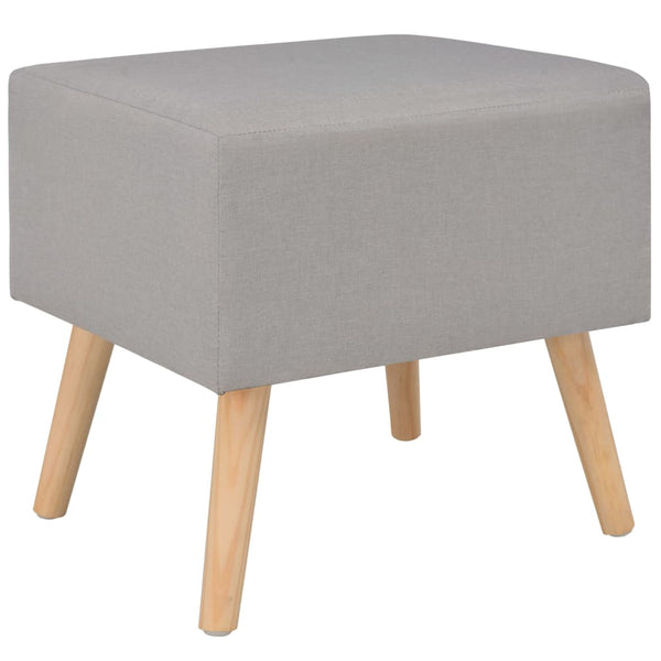 vidaXL Table de chevet grise 40x35x40 cm Tissu
