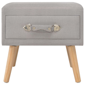 vidaXL Table de chevet grise 40x35x40 cm Tissu