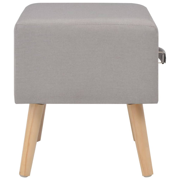 vidaXL Table de chevet grise 40x35x40 cm Tissu
