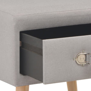 vidaXL Table de chevet grise 40x35x40 cm Tissu