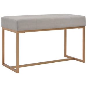vidaXL Banc 80 cm Gris Velours