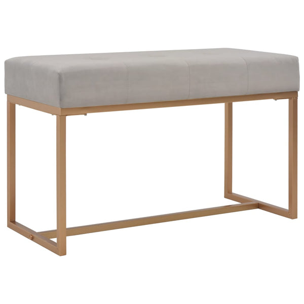 vidaXL Banc 80 cm Gris Velours