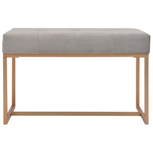 vidaXL Banc 80 cm Gris Velours