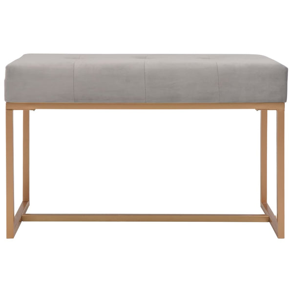 vidaXL Banc 80 cm Gris Velours