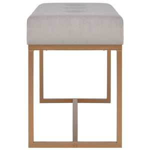 Bank 80 cm Grau Samt