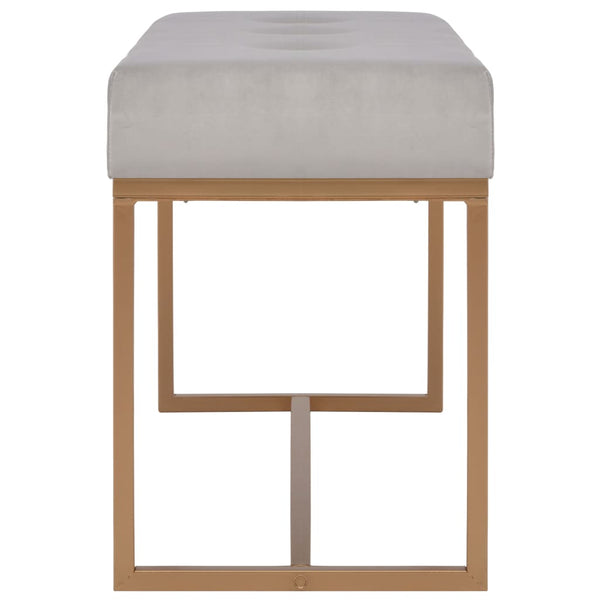 Bank 80 cm Grau Samt