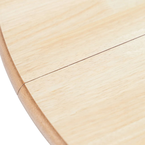 vidaXL Table de salle à manger blanc et marron 106 cm bois d'hévéa massif