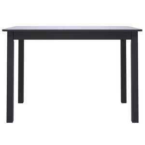 Esstisch Schwarz 114x71x75 cm Gummiholz Massiv