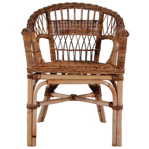 Gartenstühle 2 Stk. Natürliches Rattan Braun