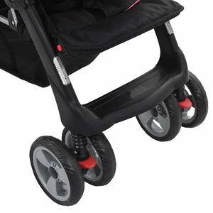 Tandem Kinderwagen Rosa & Schwarz