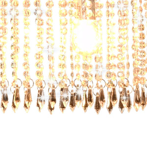 Kristall Deckenleuchte Silber 104 cm E14