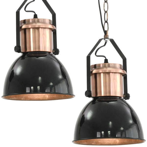 Deckenlampe Schwarz 2er Set E27