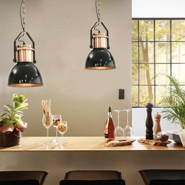 Deckenlampe Schwarz 2er Set E27