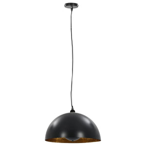 vidaXL Plafonniers 2 pcs Noir et Doré Hémisphérique 40cm E27