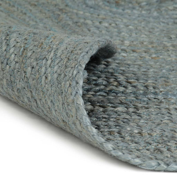 Teppich Handgefertigt Jute Rund 90 cm Olivgrün