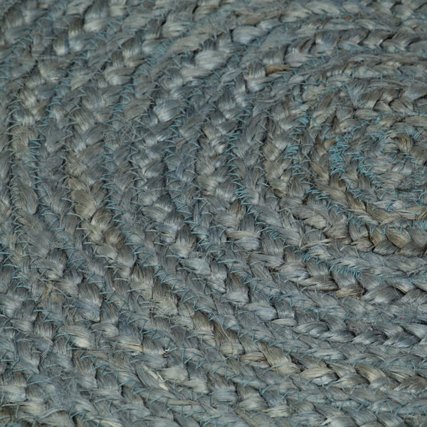 Teppich Handgefertigt Jute Rund 90 cm Olivgrün
